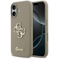 Guess Silicone Big 4G Script Case for iPhone 17 / Brown