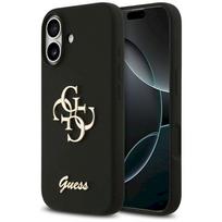 Guess Silicone Big 4G Script case for iPhone 17 / black