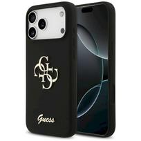 Guess Silicone Big 4G Script case for iPhone 17 Pro Max / black