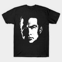 Men Black Print T-shirt Seagal No-Cut Transfer Paper Print Cotton Tshirt M juoda