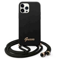 Guess GUHCP12MLSCLMGBK Hardcase Metal Logo Cord for iPhone 12/12 Pro 6,1" / black