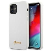 Guess GUHCP12SLSLMGWH Metal Logo Script Hardcase for iPhone 12 mini 5,4" / white