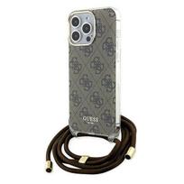 Guess GUHCP15LHC4SEW Hardcase Crossbody Cord 4G Print for iPhone 15 Pro 6.1" / brown