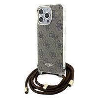 Guess GUHCP15XHC4SEW Crossbody Cord 4G Print Hardcase for iPhone 15 Pro Max 6.7" / brown