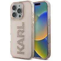 Karl Lagerfeld IML Rhinestones Logo Case for iPhone 16 Pro / pink