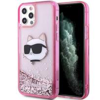 Karl Lagerfeld KLHCP12MLNCHCP Hardcase Glitter Choupette Head for iPhone 12/12 Pro 6,1" / pink