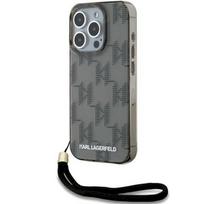 Karl Lagerfeld KLHCP15XHKDPNSK iPhone 15 Pro Max 6.7" black hardcase IML Mono KL Pattern & Cor