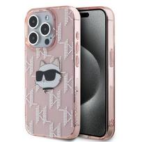 Karl Lagerfeld KLHCP15XHKLPCHP iPhone 15 Pro Max 6.7" pink hardcase IML Choupette Head & Monog