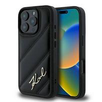 Karl Lagerfeld KLHCP16LPQDSMGK Hardcase Quilted Signature for iPhone 16 Pro 6.3" / black