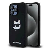Karl Lagerfeld KLHMP15XSCHPPLK Hardcase Silicone Choupette Head M for iPhone 15 Pro Max 6.7" / black