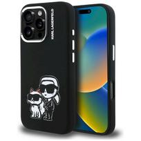 Karl Lagerfeld Silicone Karl&Choupette Sketch MagSafe Case for iPhone 16 Pro Max / black