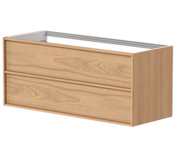 Spintelė po dvigubu praustuvu Kame HOME, BUD/12-3DR/N05-HM, 120 cm, Natūralaus ąžuolo faneruotė