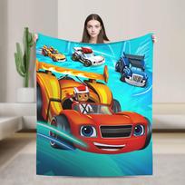 Šiltos minkštos antklodės Kelionė Blaze and the Monster M-Machines Mėtymo antklodė Flanelinė lovatiesė Namų dekoravimui Juokingas sofos-lovos užvalkalas 75x90cm
