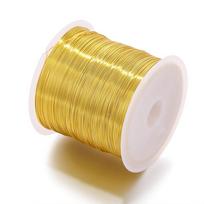 10 metrų/ritinėlis 18K paauksuotas varinis laidas Apyrankės Karoliai Pintas siūlas „PASIDARYK pats“ kutams Karoliukų siūlas Juvelyrikos gamybai 0.3mm x 10Meters auksas