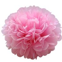 10Pcs 10cm Pompon Tissue Paper Pom Poms Flower Balls for Wedding Room Decoration Party Supplies DIY White Hanging Paper Flowers 10cm rožinė