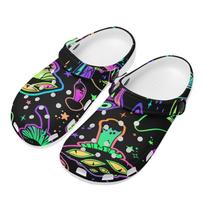 White EVA Clogs with Splash Dot Print, Lightweight Slip On Garden Shoes, Breathable Beach Sandals, Indoor Outdoor Slippers for Men Women 36 balta
