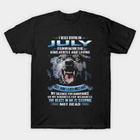 I Was Born In July T-Shirt S įvairiaspalvis