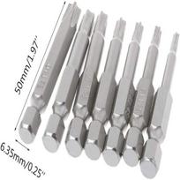 5 taškų Torx atsuktuvo antgalių rinkinys S2 magnetinis 1/4 šešiakampis kotas T10 T15 T20 T25 T27 T30 T40