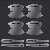 8PCS Car Door Handle Bowl Scratch Protective Stickers For Mercedes Benz AMG A E B C GLA GLC GLE Class W166 W176 W204 W205
