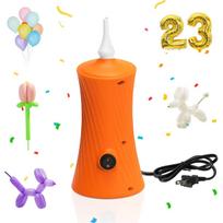 Balloon pump An electric air pump for long balloons, a foil-twisted balloon inflator for decoration in birthday parties Orange-Other