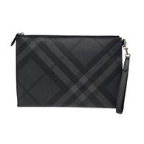 [Pre-Owned] London Gray Coated Canvas Clutch - Very Good #1GHEZP9 ONE SIZE