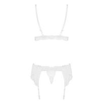Lingerie set Obsessive L/XL Transparent White 810-SEG-2