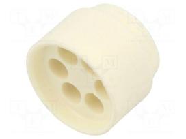 Insert for gland | 4mm | NPT1/2" | elastomer | Holes no: 6 | -40÷100°C