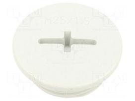 Stopper | -20÷80°C | M25x1,5 | Enclos.mat: ABS | grey