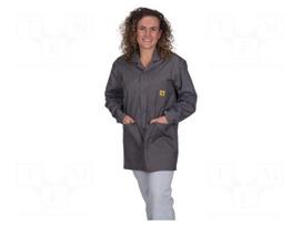 Coat | ESD,unisex | grey | L | cotton,polyester,conductive fibers