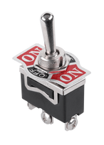 ON-OFF-ON vienpolis dviejų padėčių perjungiklis | 10A 125V / 6A 250V AC | KN3(C)-103