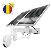 PNI IP60 live PTZ video surveillance camera package with solar panel, 2MP, GSM 4G and Sticky Pad Flag included