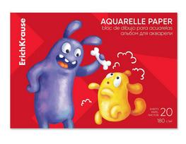Akvarelės piešimo popieriaus albums ErichKrause Jolly Friends, A4, 20 lapai