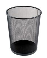Popieriaus šiukšliadėžė FORPUS, 12L, metalinis, tinklelio tipo, juodas