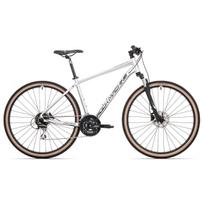 Kalnų dviratis Rock Machine Crossride 300 Gloss Silver/Black/Grey (Rato dydis: 29 Rėmo dydis: L)