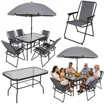 Įrankiai ir matavimo prietaisai // Sodo įrankiai ir priedai // Zestaw Meble Ogrodowe Stół Krzesła Metalowe Parasol Na Balkon Taras Ogród