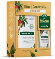 Plaukų priežiūros priemonių rinkinys Klorane Ritual Nutrition Mango, 2 vnt., 450 ml