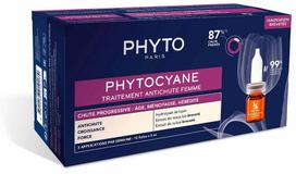 Ampulė plaukams Phyto Phytocyane, 12 vnt., 5 ml