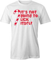 ITS NOT GOING TO LICK ITSELF CANDY CANE TShirt Tee Short-Sleeved Cotton S1WSA396 S