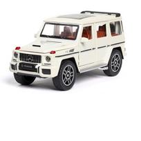 1/24 G63 G65 Lydinio Rožinis Automobilio Modelis Diecast & Žaislinis Metalinis Visureigis Modelio Simuliacija Garsas ir Šviesa Kolekcija Vaikų Dovanos balta