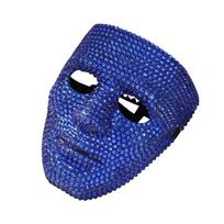 Vintage Rhinestone Mask Venetian Full Face Mask Cosplay Masquerade Party Mask  Halloween mėlyna