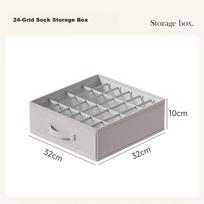 Underwear Storage Box, Bra And Sock Organizer, Panty Compartment Box, Home Closet Divider Storage Container with 24 Compartments