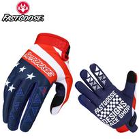 FASTGOOSE Touchscreen Motorcycle MTB Mountain Bike Gloves Men Women - Red S M L XL Synthetic Leather Medium raudona