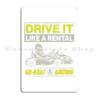 Retro Go Kart racing kart track racing kart racer karting saying design Metal Cinema Designer Wall Cave Club Tin Sign Poster 20x30cm（7.8x11.8inch）