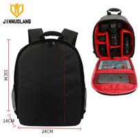 JINNUOLANG Waterproof Camera Backpack Photo Digital Bags For Canon Nikon Sony Xiaomi iPad DSLR Portable Travel Tripod Lens Bag 7460-Red