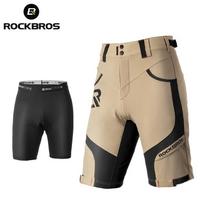 ROCKBROS Cycling Men's Shorts MTB Road Bike Shorts Summer Outdoor Sports Biker Shorts Climbing Breathable Quick Dry Double Layer S