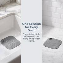 15 x 15 cm Anti-clog Silicone Floor Drain Cover  Bathroom floor drain odor isolation pilka