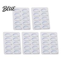 Silicone Nose Pads 25 Pairs Glasses with Adhesive Backing Anti-Slip Stick-on Eyeglasses Cushions Grips D-Shape for Sunglasses Reading Soft gryna
