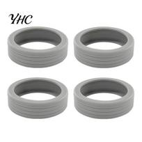 Wheel Cover Set of Four 4Pcs Silicone Luggage Covers Noise Resistant Suitcase Caster Noise-reducing Protector Anti-Wear Spinner Accessories for Travel šviesiai pilka spalva