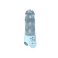 Super Soft Pet Teeth Cleaning Fingertips Silicone Cats Mouth Cleaner Pet Toothbrushes  Dental Care mėlyna