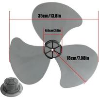 35cm 3 mentės plastikinis ventiliatoriaus sparnas Universalus stovimas ventiliatorius su veržlės dangteliu Didelio oro srauto atsarginis sparnas senam elektriniam ventiliatoriui